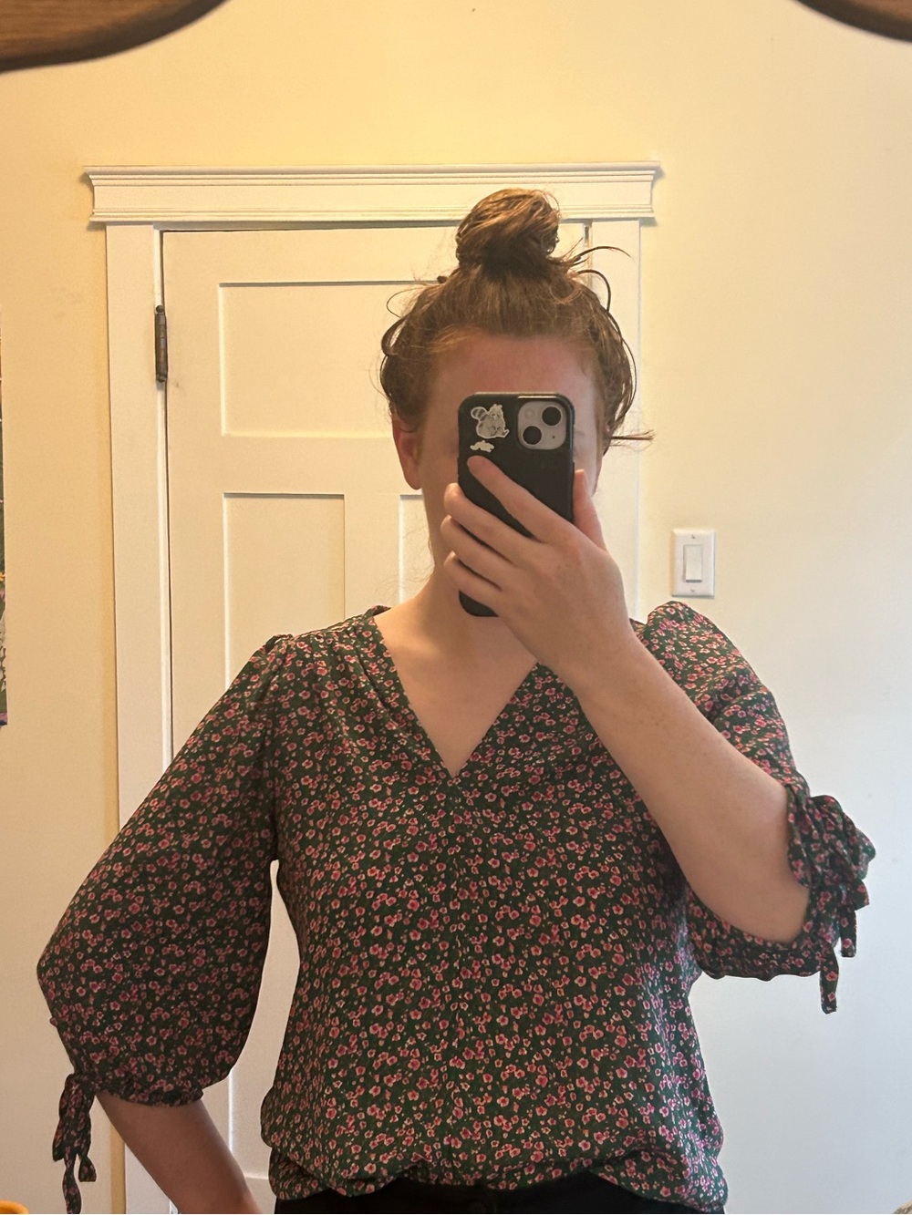 Renee C. Romantic Floral Blouse